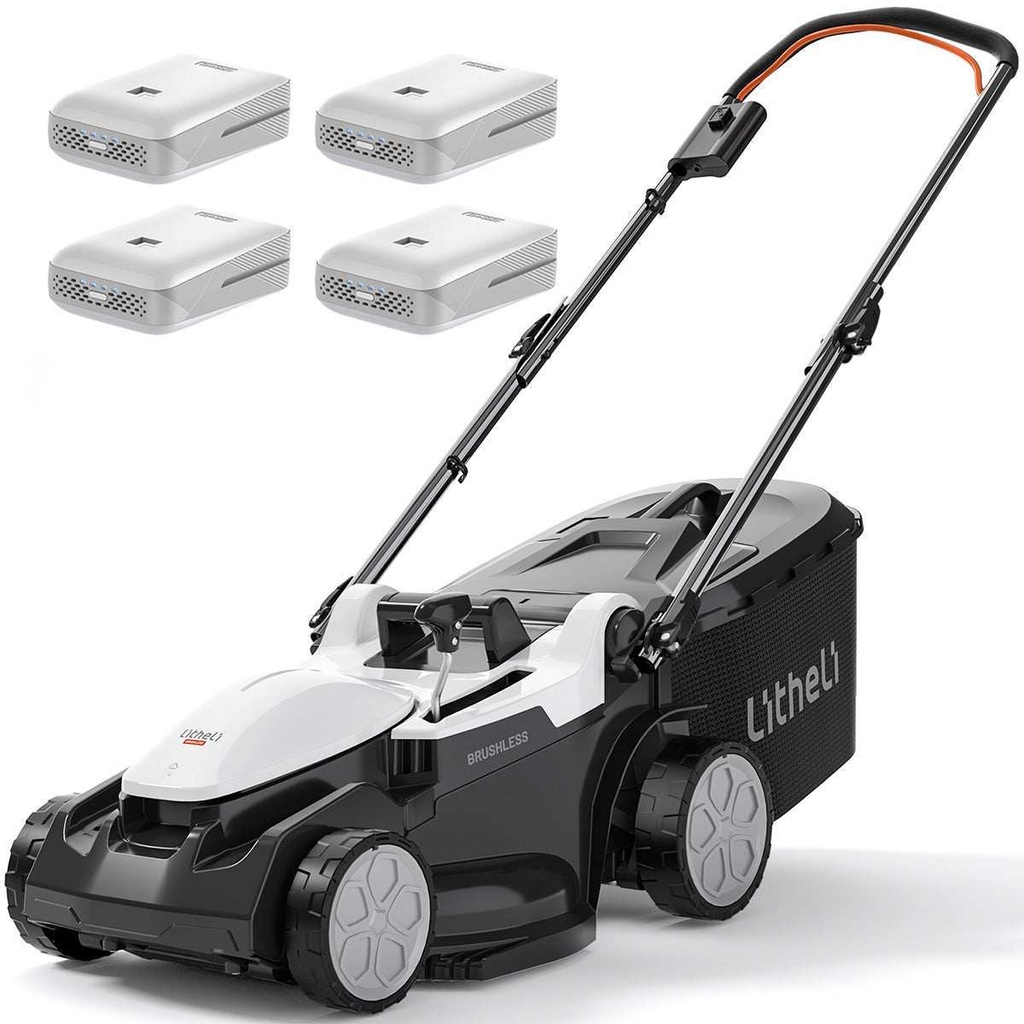 [U20LM03-0U220] Masina de tuns gazonul Litheli U20LM03 Brushless, 2x20V, 2 acumulatori 4Ah inclusi, latime taiere 370 mm