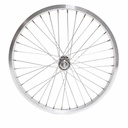 Roata fata LYRA 20", Silver, CNC, Spite Nichelate, Butuc Fata 36H