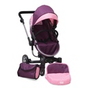 Carucior pentru papusi Moni Violette, pliabil, pentru jocuri de rol