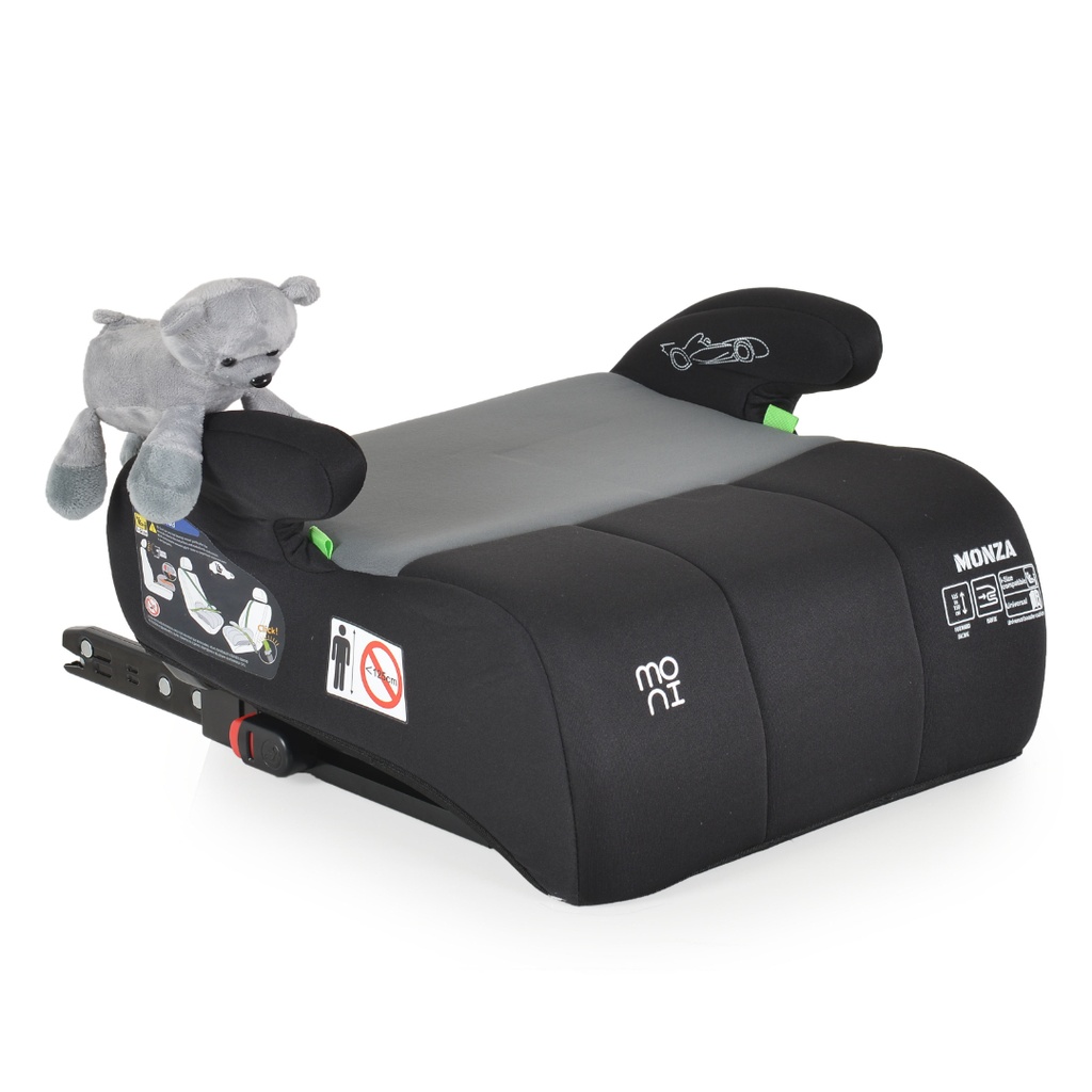 [3801005151530] Inaltator auto copii Cangaroo Monza 125-150 cm, 6-12 ani, siguranta si confort in masina, Negru/Gri