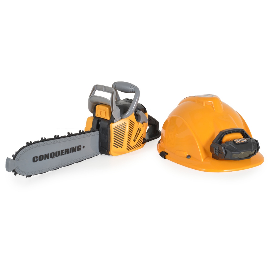 [3801005601318] Set drujba de jucarie cu casca de protectie, sunete si lumini T006