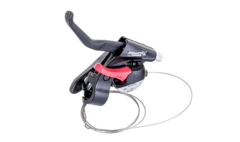 [EUR-1039024] Maneta schimbator stanga Shimano ASTEF402 LSBLN, 3 viteze, diametru 22,2 mm, index dual