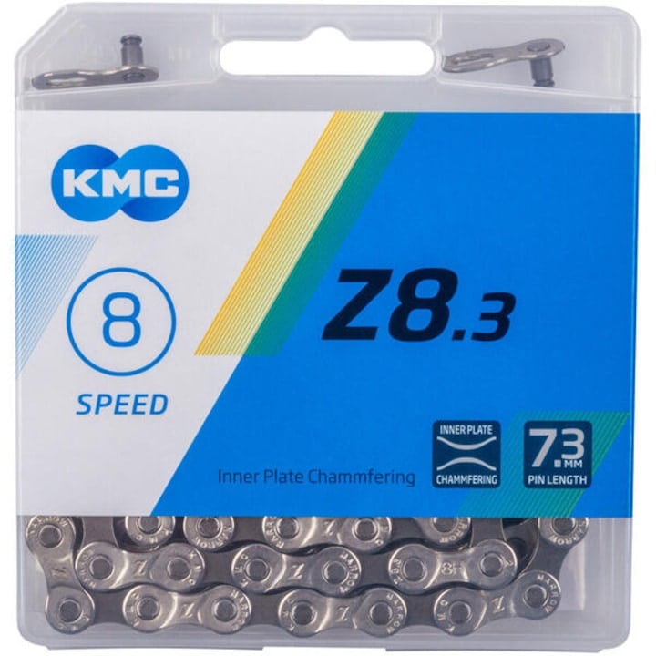 [1041053] Rola Lant 150m KMC 8 viteze Z-8, NPGY 1/2x3/32 + QR, Rola 150m, gri