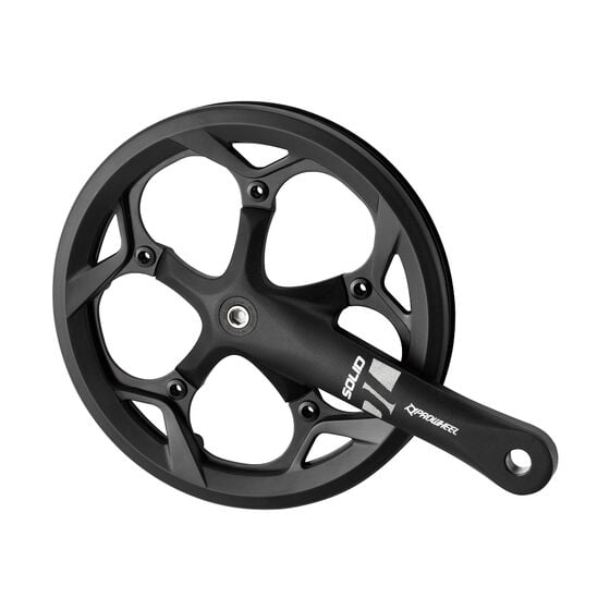 Foaie angrenaj Solid 252PP 3, 3/32, 52T, 170 mm, cu aparatoare dubla din plastic, fara logo, negru satin