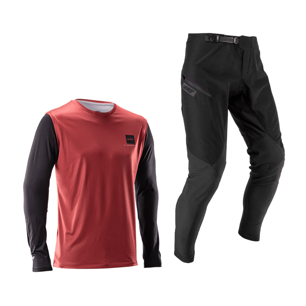 Bluza si Pantaloni Leatt Ride Kit MTB 1.0 Dusty Red L